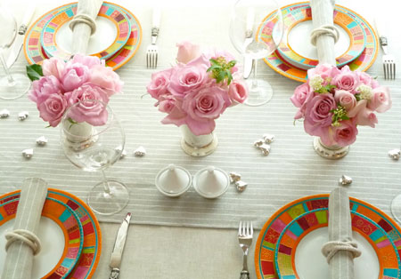 Set the table for spring pink