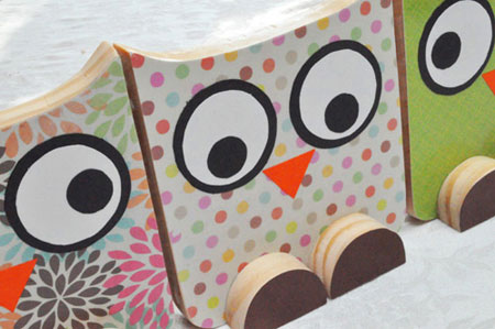 Make these cute wooden owls