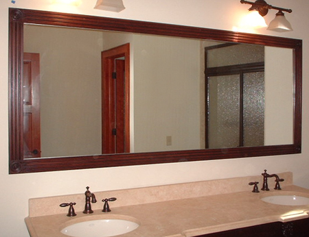 Frame a bathroom mirror 