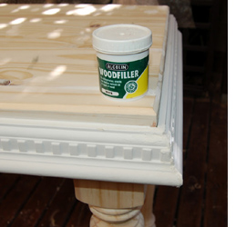 Make a console table with faux lacquered finish 