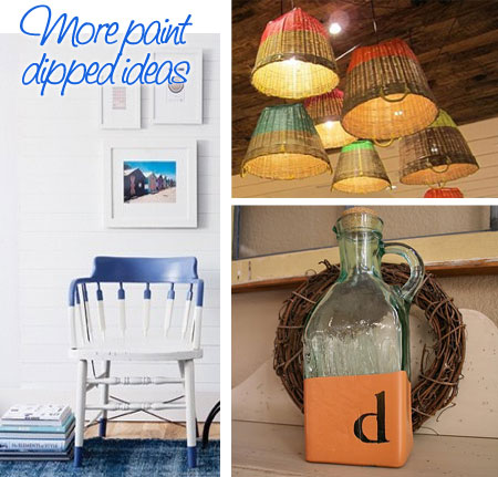 Paint dipped home decor