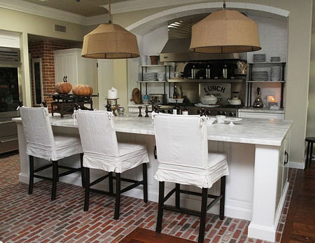clay brick flooring for home interiors