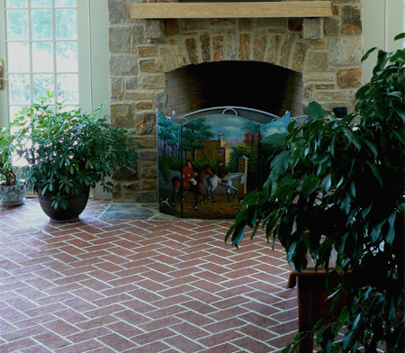Choose a natural clay brick floor