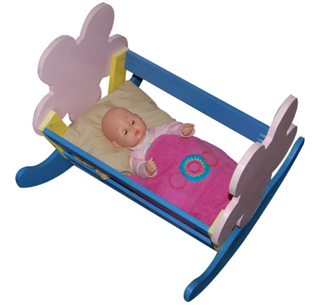 Rocking cradle for a baby doll 