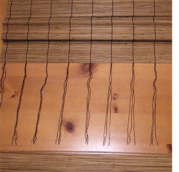 Orb light from bamboo strips or laminate edging strips