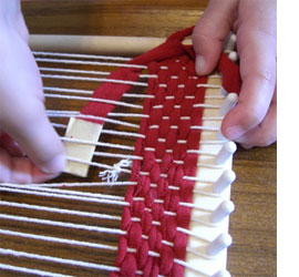 Weaving old clothes