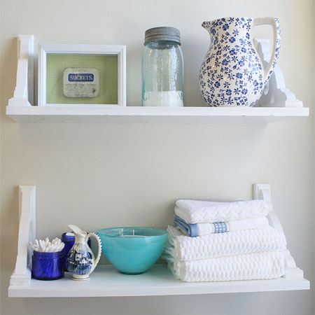 Ideas for bathroom shelves cottage country shabby chic
