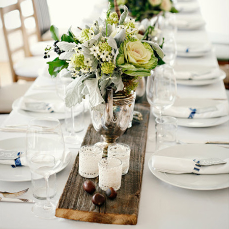 Simple ideas for table settings centrepiece