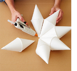 Christmas star with paper cups