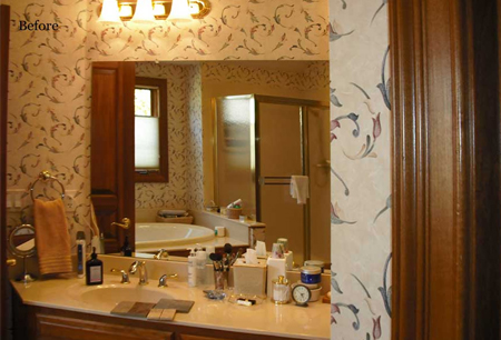 dated bathroom renovated remodelled wet room