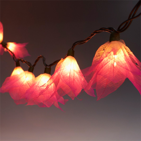 flower blossom garland fairy string led lights special occasion