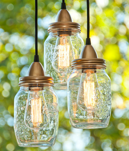 outdoor pendant lamp mason or glass jar