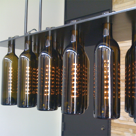 glass bottle chandelier