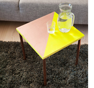 copper pipe modern contemporary side coffee table