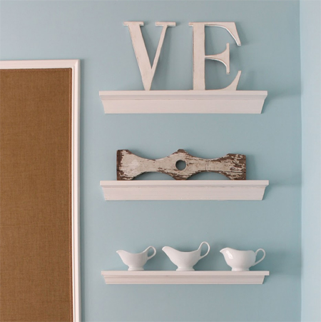 Easy decorative shelves