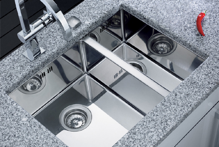 stainless steel sink square bowl undermount