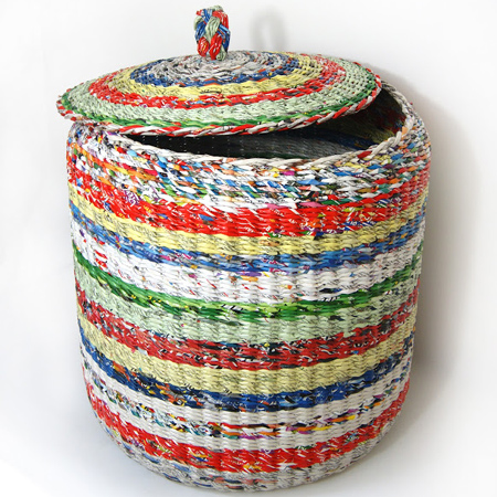 weave paper basket laundry