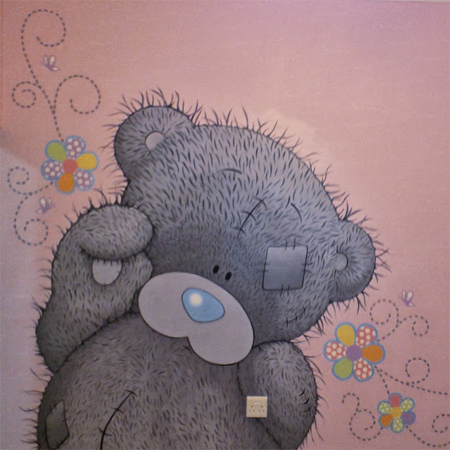 how to paint tatty teddy mural