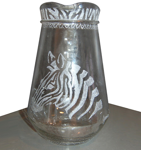 diy divas workshop use dremel rotary multitool to engrave on glass jar with zebra design