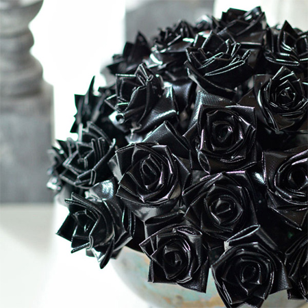 black duct tape roses