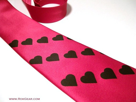 hand printed valentine tie