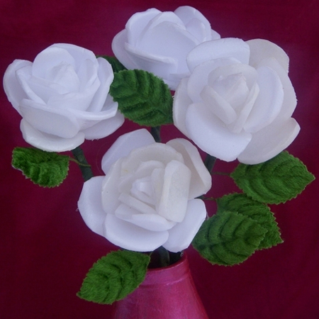 polystyrene roses
