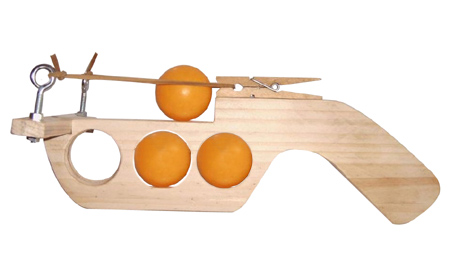 Make a ping-pong ball gun