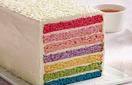 How to make a rainbow cake 
