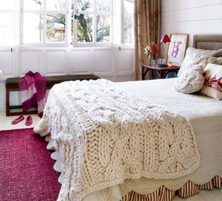 Knit a giant blanket or throw