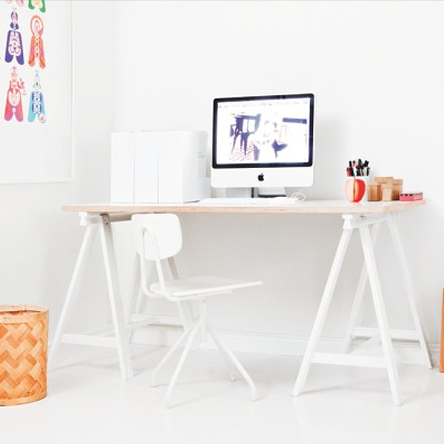 DIY modern furniture for home office scandi scandinavian style trestle legs