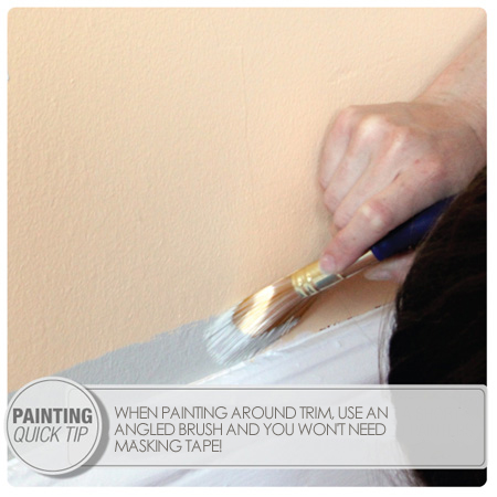 use angled paintbrush trim skirtings