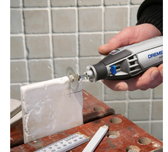 How to tile a kitchen floor cut tile with dremel rotary or multitool