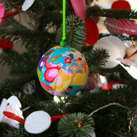 fabric scrap christmas ornaments  festive holiday christmas decoration