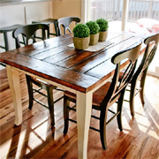New rustic top for farmhouse dining table