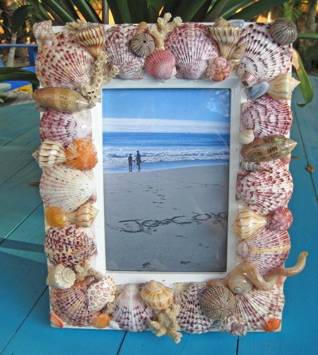 seashell picture frame