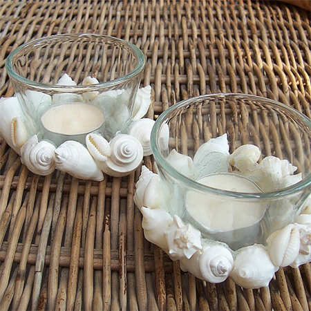 seashell votive candle holders