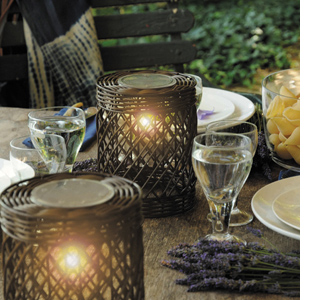 outdoor dining table ideas make solar light baskets