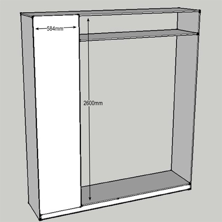 build and assemble built-in cupboards dimensions