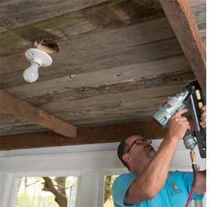 Install a reclaimed timber ceiling