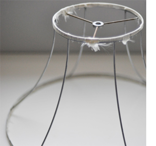 Make a capiz chandelier with wax paper 