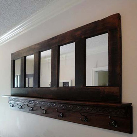 ideas and ways to repurpose upcycle recycle use old doors mirror panel entrance hall