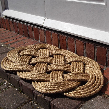 rope celtic knot door mat