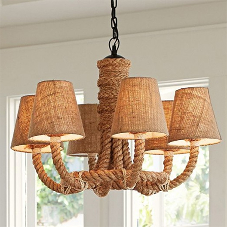 rope wrapped chandelier light ideas