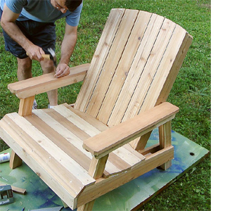 DIY adirondack garden chair 