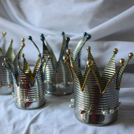 Best recycled can ideas candle holder crowns
