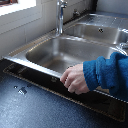 replace formica lifeseal kitchen countertops or worktops remove sink unit