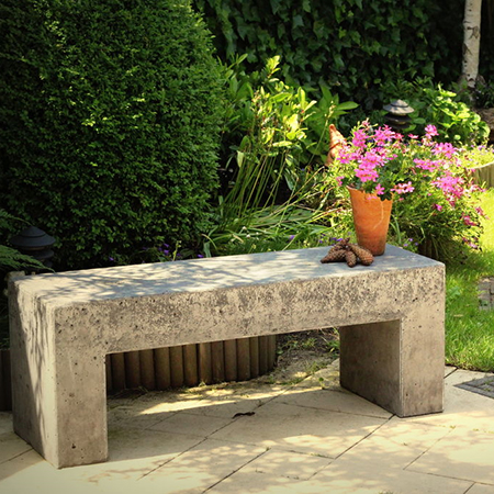 make concrete garden bench