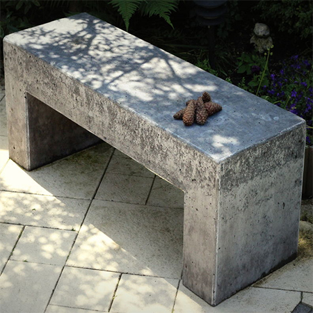 make concrete garden bench