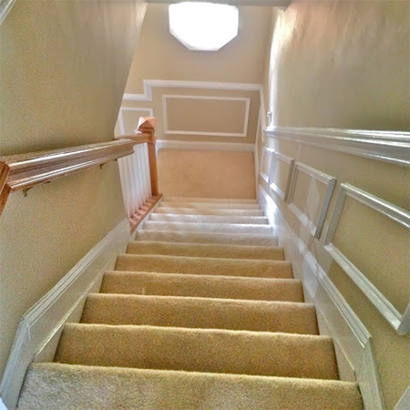 replace carpet stairs with wood cladding