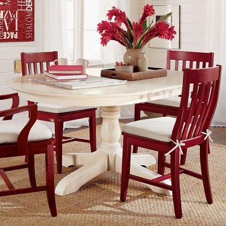 Paint dining table and chairs with Rust-Oleum 2x cranberry